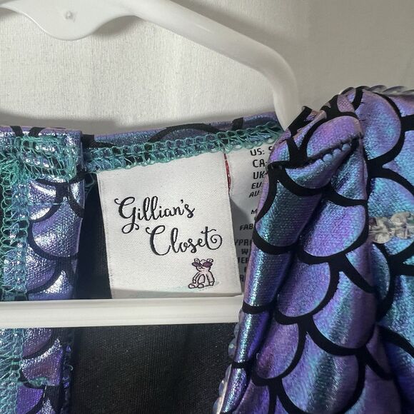 Gillians Closet Iridescent Color Change Tulle Tutu Mermaid Tail Costume Sz 5/6 - Picture 8 of 10